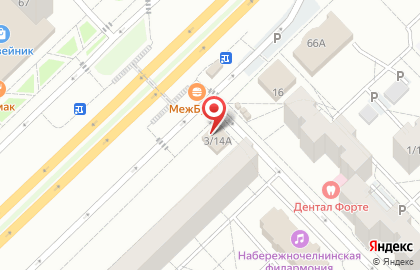 Супермаркет Магнит у дома в Набережных Челнах на карте