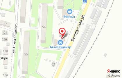 Автотехцентр на Белорусской улице на карте