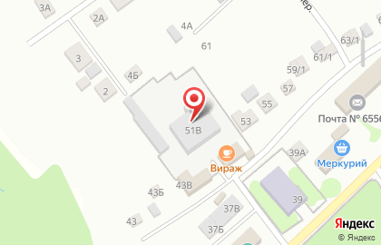 Вираж на улице Ленина на карте