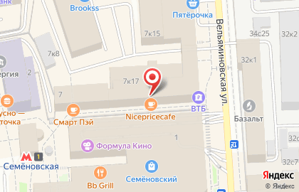 Кофейня Coffee Like на Семёновской площади на карте