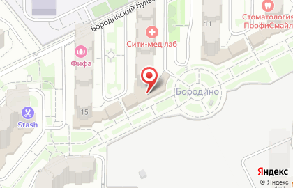 Продуктовый магазин Колос на Бородинском бульваре на карте
