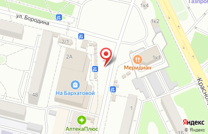 Фирменная розничная сеть магазинов Тюкалиночка на улице Бархатовой на карте