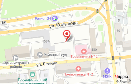 Автостоянка в Красноярске на карте