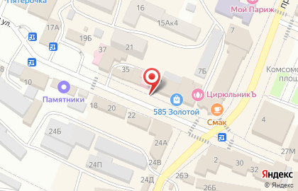 Салон связи Связной на Базарной улице на карте