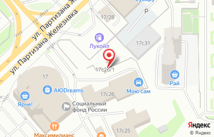 Сервисный центр Master на улице Партизана Железняка на карте