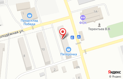 Супермаркет Красное & Белое на Молодёжной улице на карте