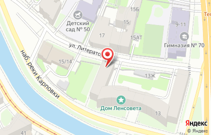 Магазин Доктор Слон на набережной Реки Карповки на карте