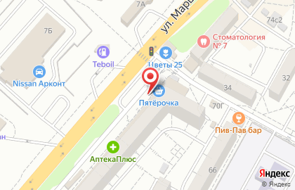 Магазин мясной продукции в Краснооктябрьском районе на карте