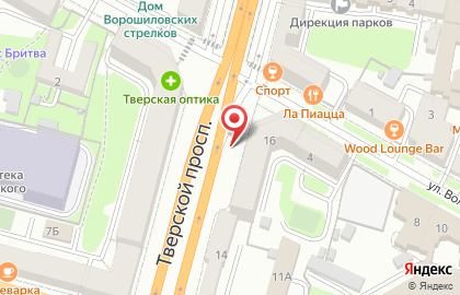 Киоск по продаже печатной продукции Тверьсоюзпечать+О на Тверском проспекте на карте