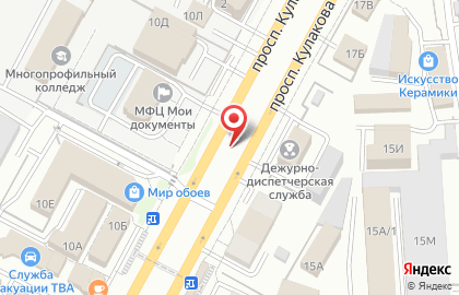 Рекламный щит 3х6м. на проспекте Кулакова на карте