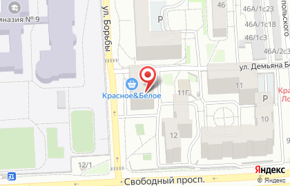 Частный детский сад Мамина радость в Железнодорожном районе на карте