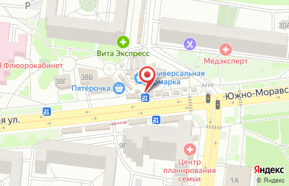 Киоск по продаже печатной продукции на Южно-Моравской улице на карте