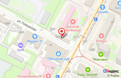 Магазин рыбы, ИП Новиков И.Н. на улице Плеханова на карте