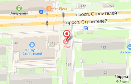 Стоматологический кабинет Эстет на проспекте Строителей на карте