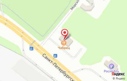 Ресторан Чабрец в Петергофе на карте