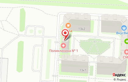 Поликлиника №1 в Москве на карте