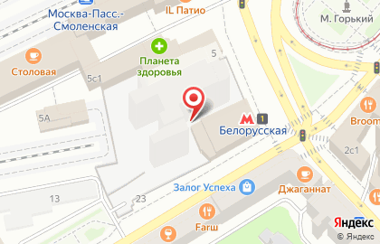 Студия эпиляции Шелк на площади Тверской Заставы на карте