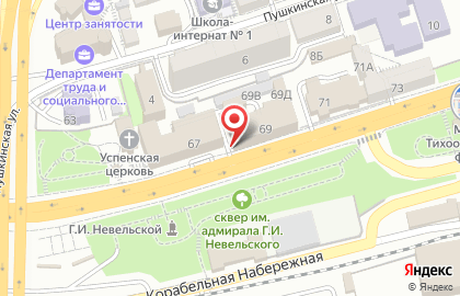 Банкомат Авангард на Светланской улице на карте