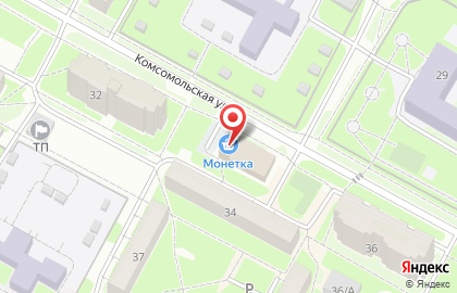 Магазин Монетка в Новосибирске на карте