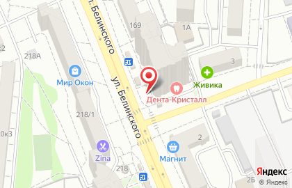 Киоск по продаже фруктов и овощей в Октябрьском районе на карте