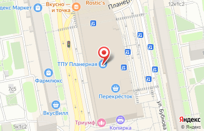Магазин косметики Kora на Планерной улице на карте
