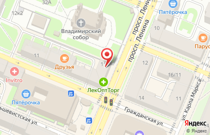 Магазин овощей и фруктов в Адмиралтейском районе на карте