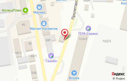 Салон ритуальных услуг на Пролетарской улице на карте