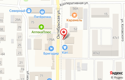 Магазин Хлебное место на Октябрьской улице на карте