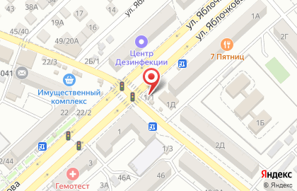 Киоск по продаже хлебобулочных изделий на улице Яблочкова на карте