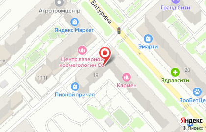 Лечебно-диагностическая клиника Медицина компьютерных технологий в Красноярске на карте