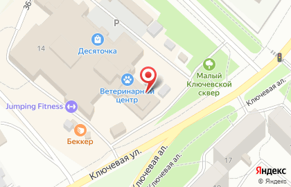 Магазин Великолукский мясокомбинат на Ключевой улице на карте