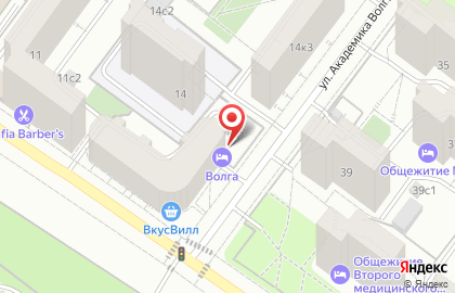 Хостел Волга в Москве на карте