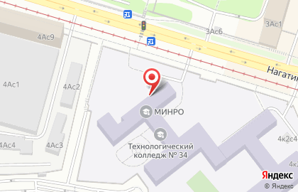 Технологический колледж №34 в Нагатино-Садовниках на карте