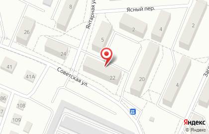 Вираж на Советской улице на карте