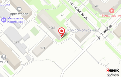 Хостел Как Дома на Комсомольской на карте