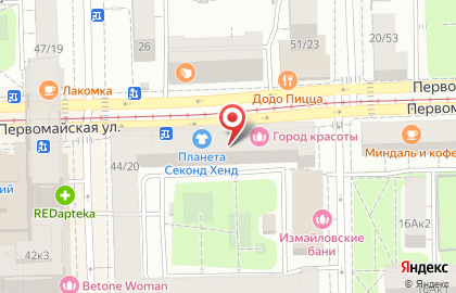 Сеть салонов красоты Город красоты на метро Первомайская на карте