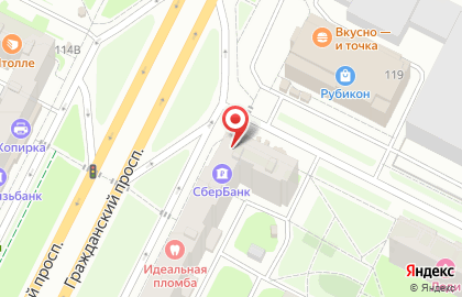 Терминал СберБанк на Гражданском проспекте на карте