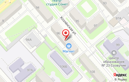 Супермаркет Магнит на Козлёнской улице на карте