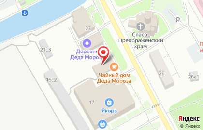 Деревня Деда Мороза в Архангельске на карте