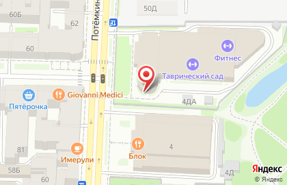 Фитнес-клуб Таврический сад на Потёмкинской улице на карте