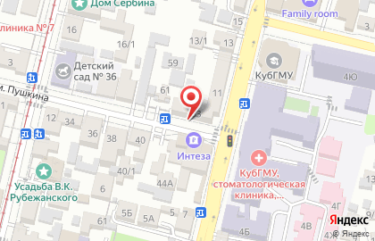 Кофейня Latte bar на улице имени Пушкина на карте