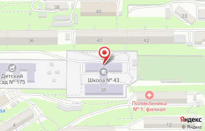 Средняя общеобразовательная школа №43 г. Владивостока на карте