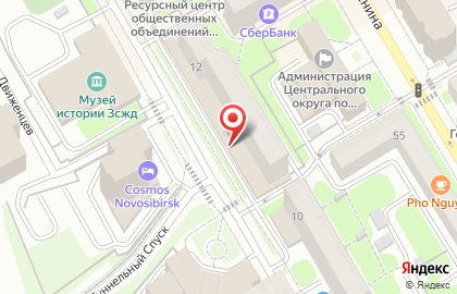 Военный комиссариат Октябрьского района и Центрального административного округа г. Новосибирск в Новосибирске на карте