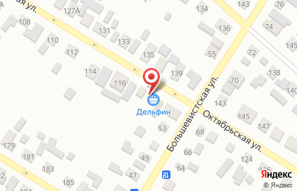Продуктовый магазин Дельфин на Октябрьской улице на карте
