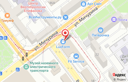 Магазин ЛюксФорм на Владимирской улице на карте