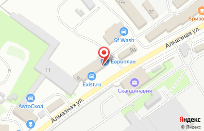 Лизинговая компания Европлан на Алмазной улице на карте