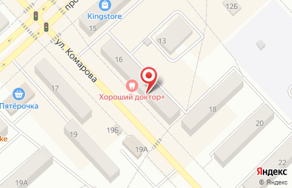 Агентство недвижимости Свое на улице Комарова на карте