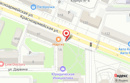 Фирменный магазин разливного пива Пиво Сибири на Красноармейской улице на карте