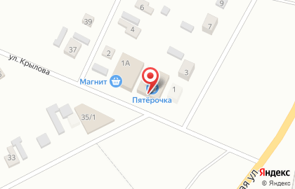 Супермаркет Пятёрочка на улице Крылова на карте