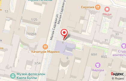 форамарине на Малой Садовой улице на карте